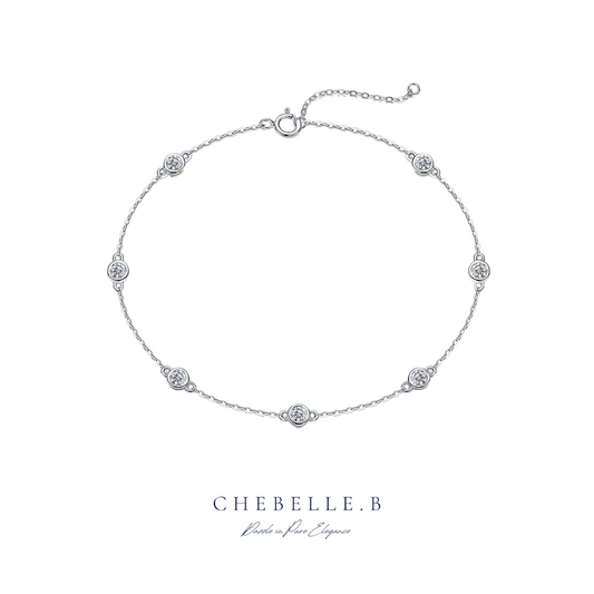 S925 Sterling Silver Moissanite Star Bright Bracelet