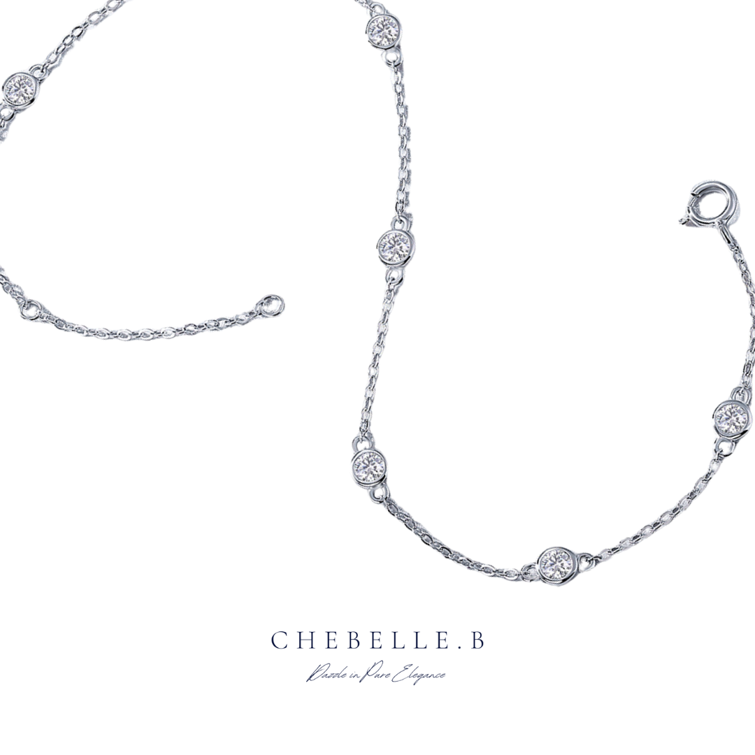 925 Sterling Silver Moissanite Meteorite Rain Set