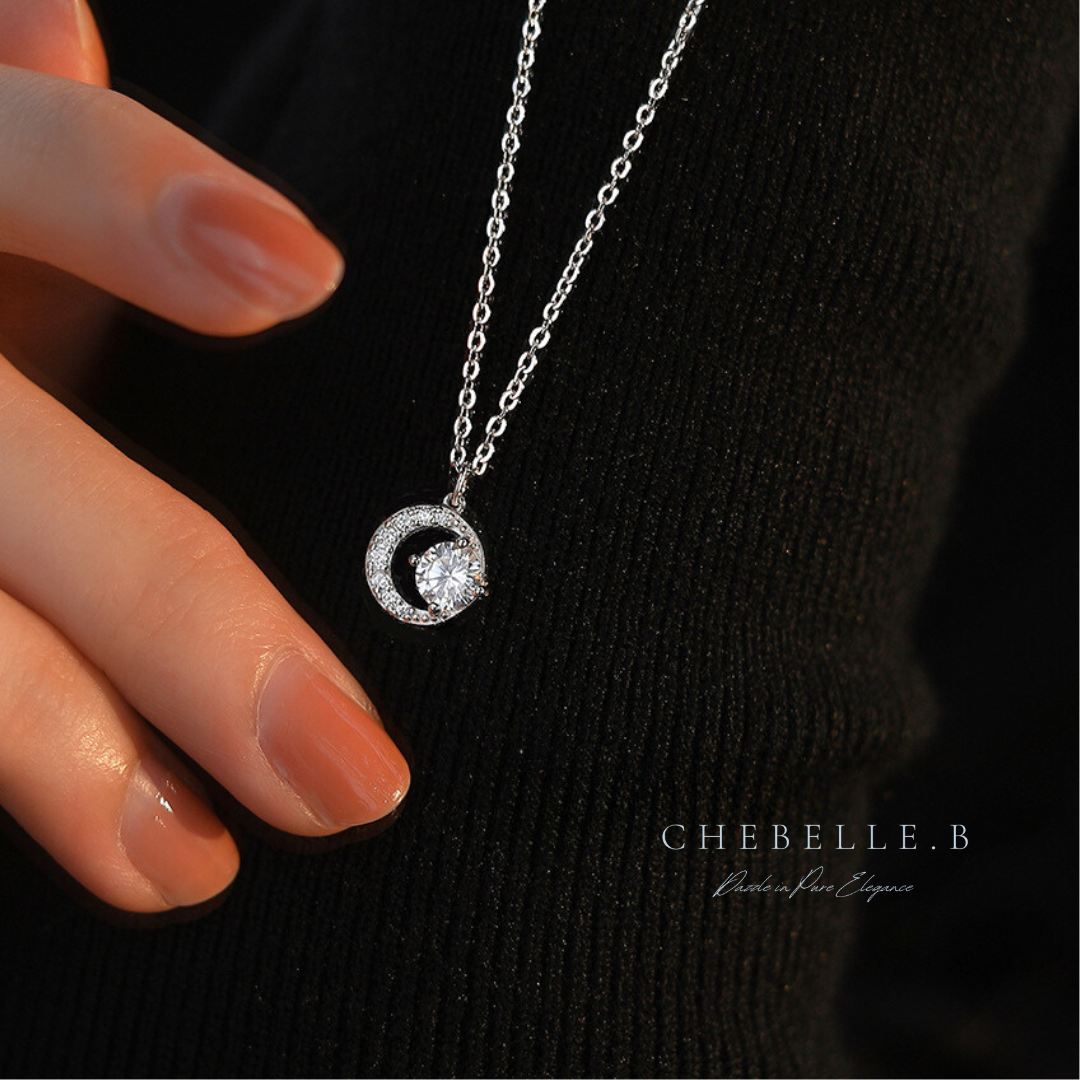 925 Sterling Silver Moissanite Moonlit Stars Set