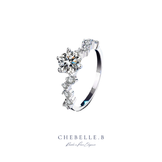 S925 Moonlit Radiance 1-Carat Moissanite Ring