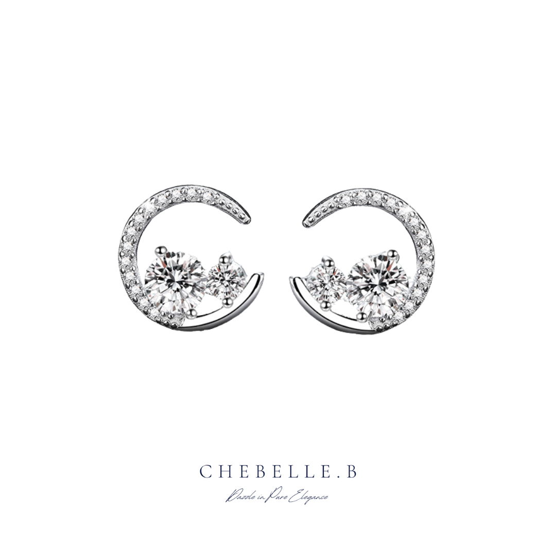 S925 Sterling Silver Lunar Radiance 0.8-Carat Moissanite Earrings