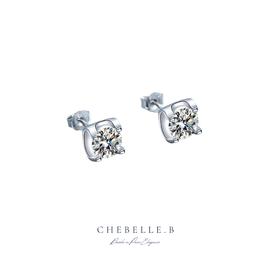 Le Taureau Céleste 1-Carat Moissanite Earrings in S925 Sterling Silver