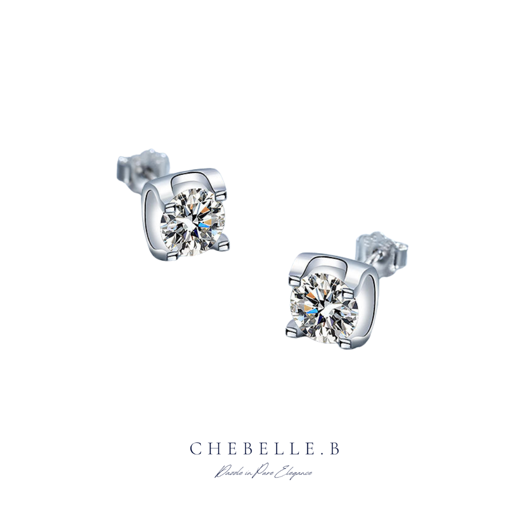 Le Taureau Céleste 1-Carat Moissanite Earrings in S925 Sterling Silver