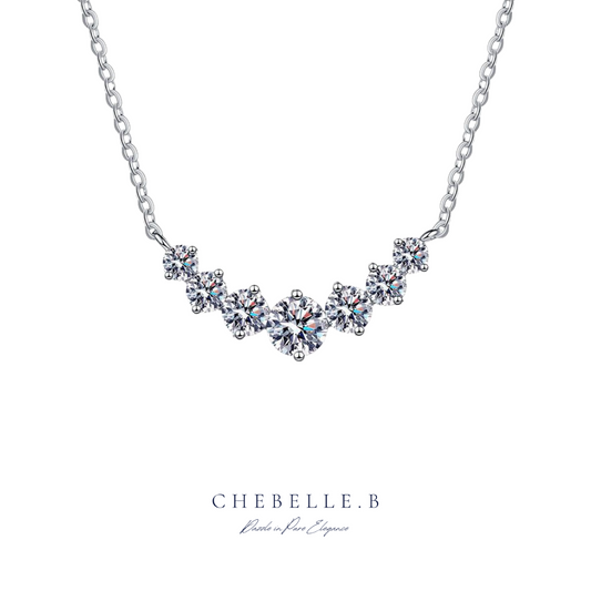 S925 Sterling Silver 7 Stars 5-Carat Moissanite Necklace