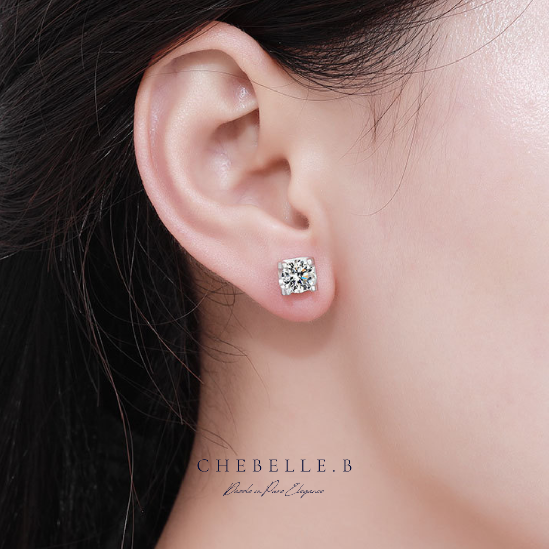 Le Taureau Céleste 1-Carat Moissanite Earrings in S925 Sterling Silver