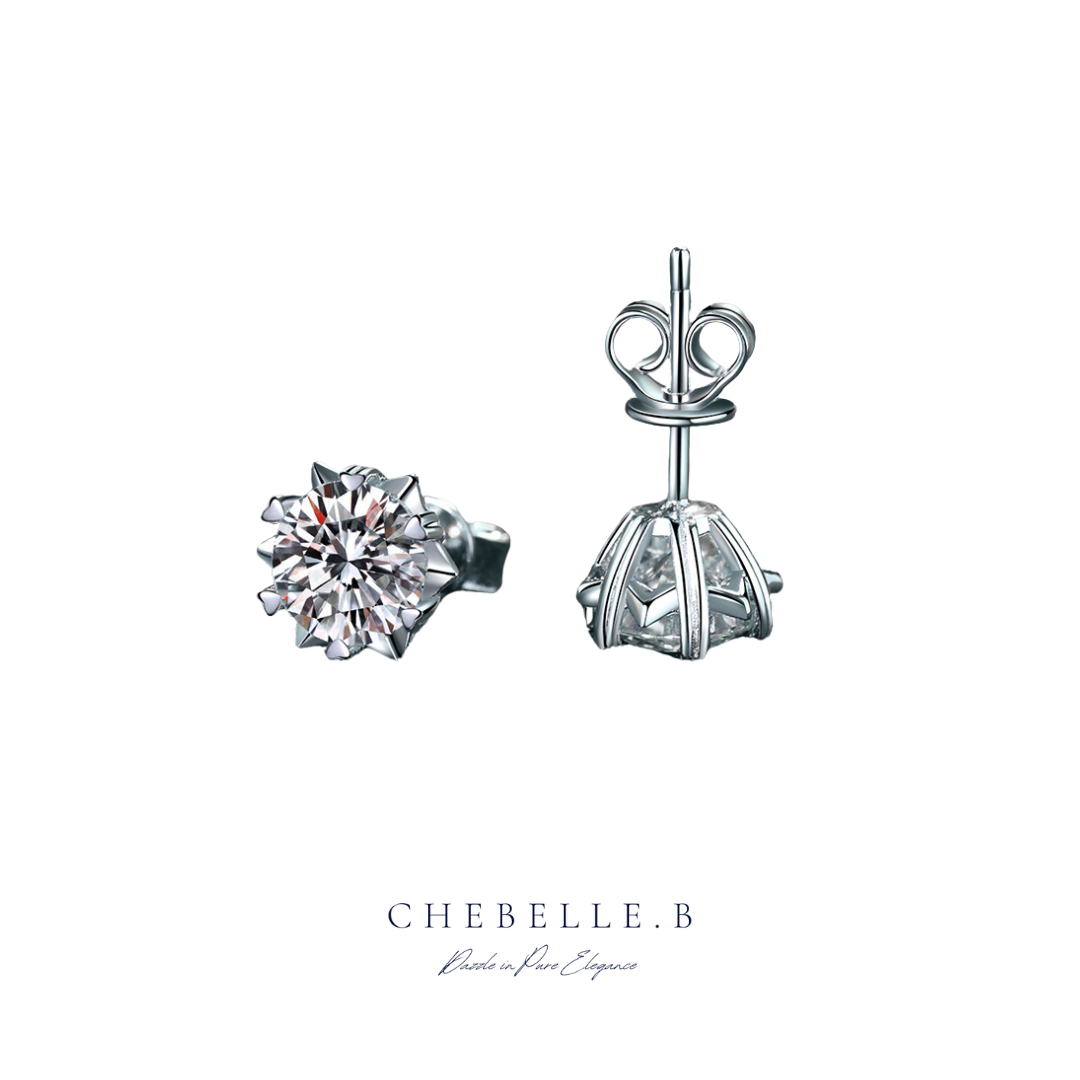 925 Sterling Silver Moissanite Romantic Snowy Night Set