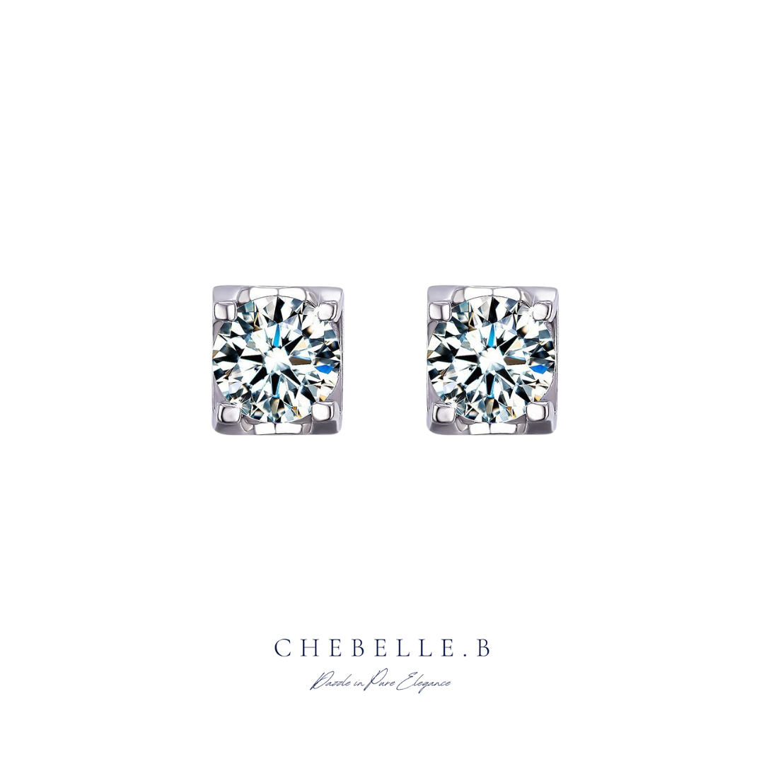 Le Taureau Céleste 1-Carat Moissanite Earrings in S925 Sterling Silver