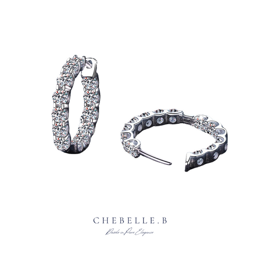 S925 Sterling Silver Gypsophila 2.6-Carat Moissanite Earrings