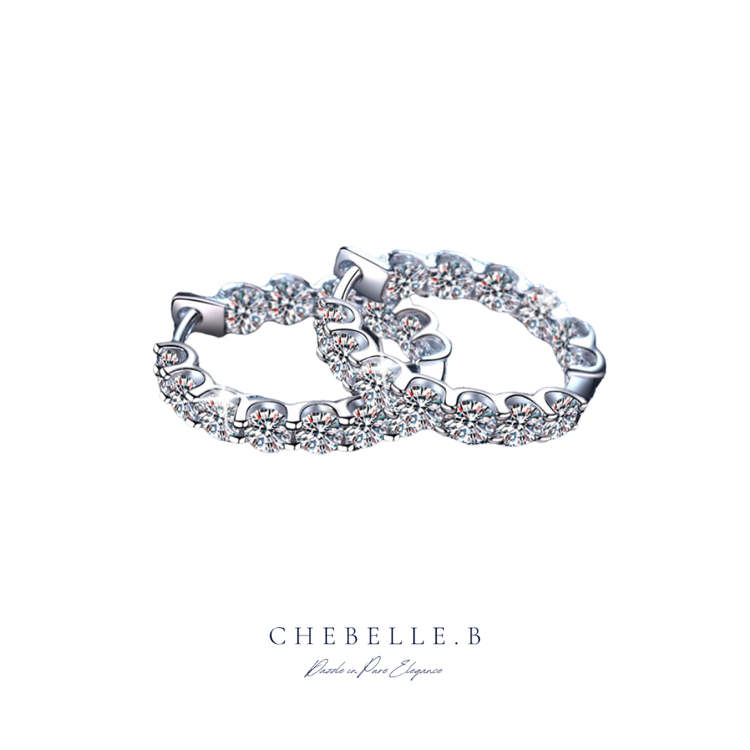 S925 Sterling Silver Gypsophila 2.6-Carat Moissanite Earrings