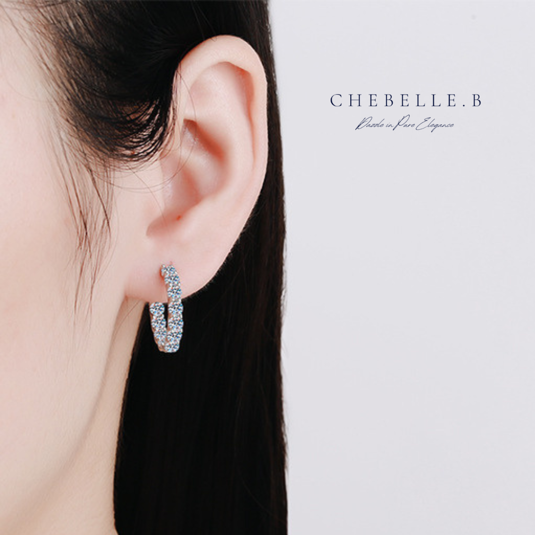 S925 Sterling Silver Gypsophila 2.6-Carat Moissanite Earrings