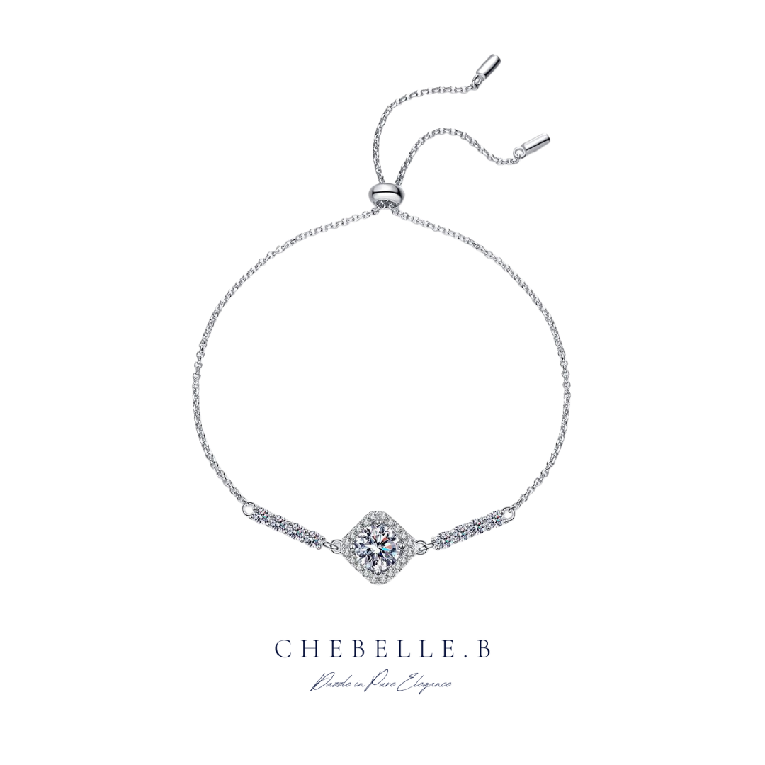 S925 Sterling Silver Brilliant 1-Carat Moissanite Bracelet