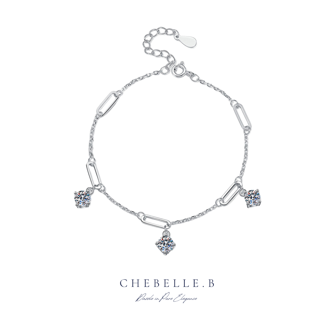 S925 Sterling Silver Meteor 1.5-Carat Moissanite Bracelet