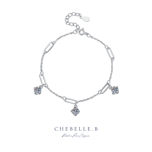 S925 Sterling Silver Meteor 1.5-Carat Moissanite Bracelet