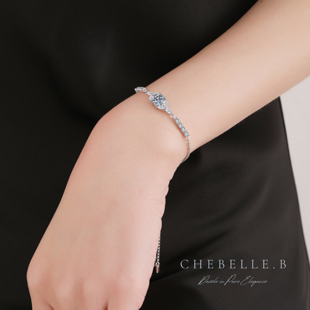 S925 Sterling Silver Blooming Starflower 1-Carat Moissanite Bracelet