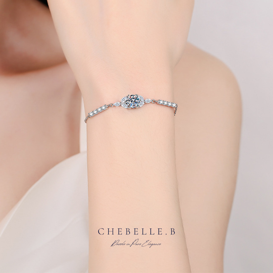 S925 Sterling Silver Blooming Starflower 1-Carat Moissanite Bracelet