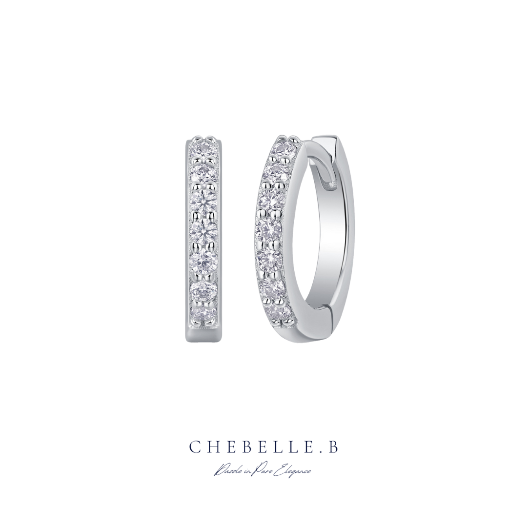 S925 Sterling Silver Determined Moissanite Earrings