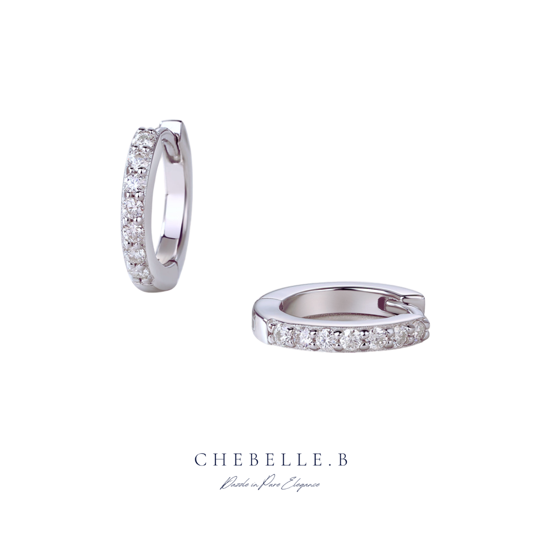 S925 Sterling Silver Determined Moissanite Earrings