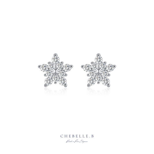 Eternal Radiance S925 Floral Cluster Moissanite Earrings