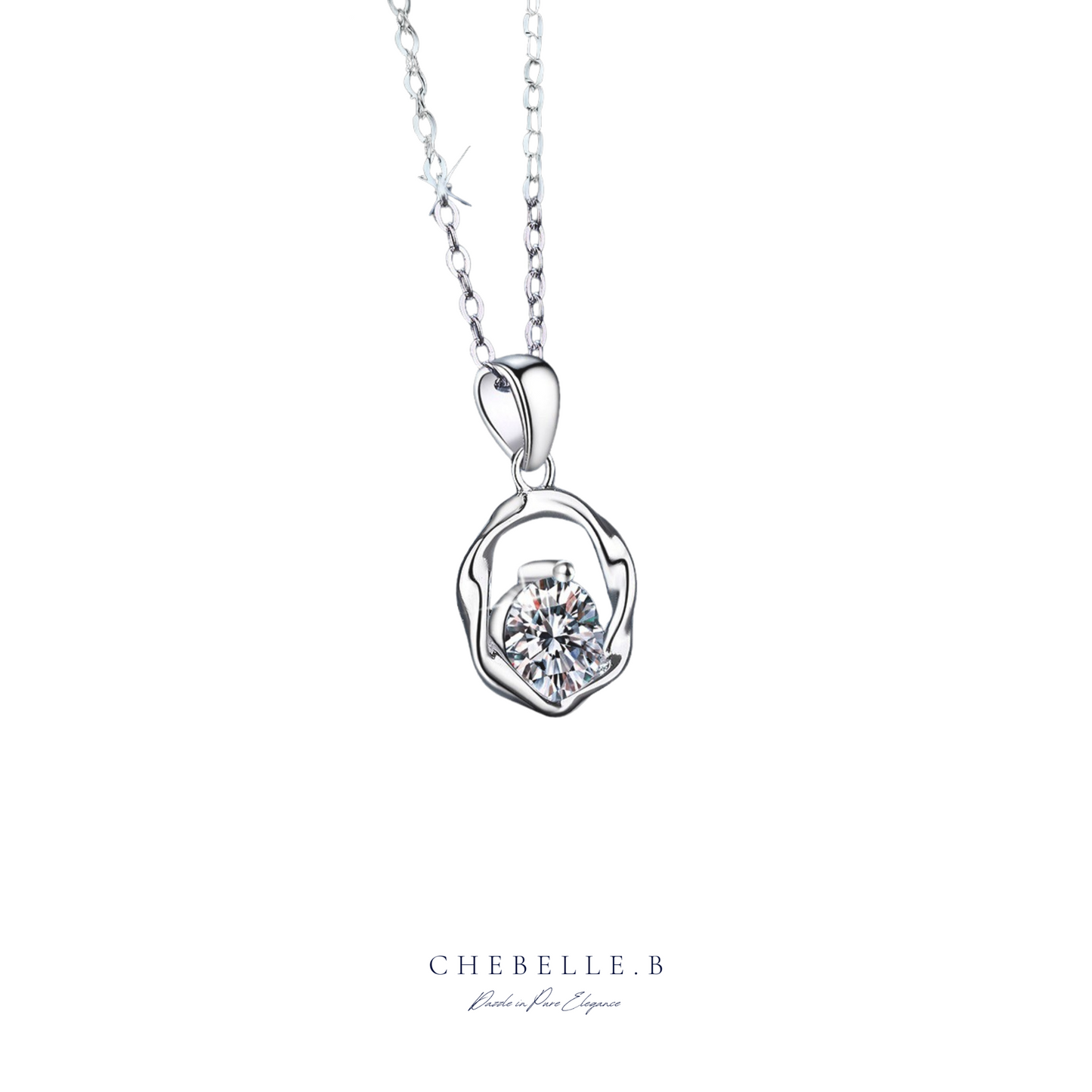 Ruban Infini S925 1-Carat Moissanite Möbius Pendant Necklace