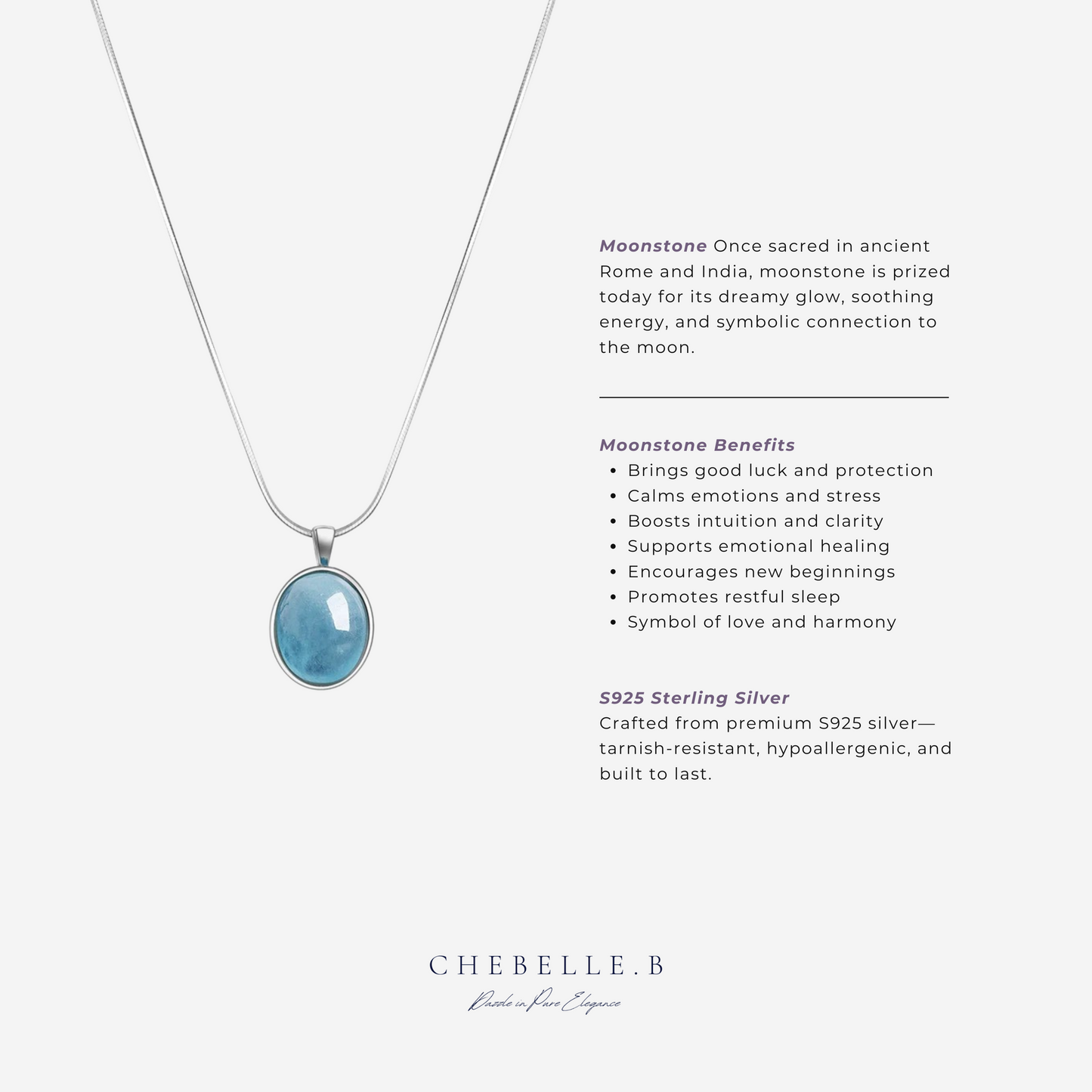Oceanmist Glow - S925 Aquamarine Necklace