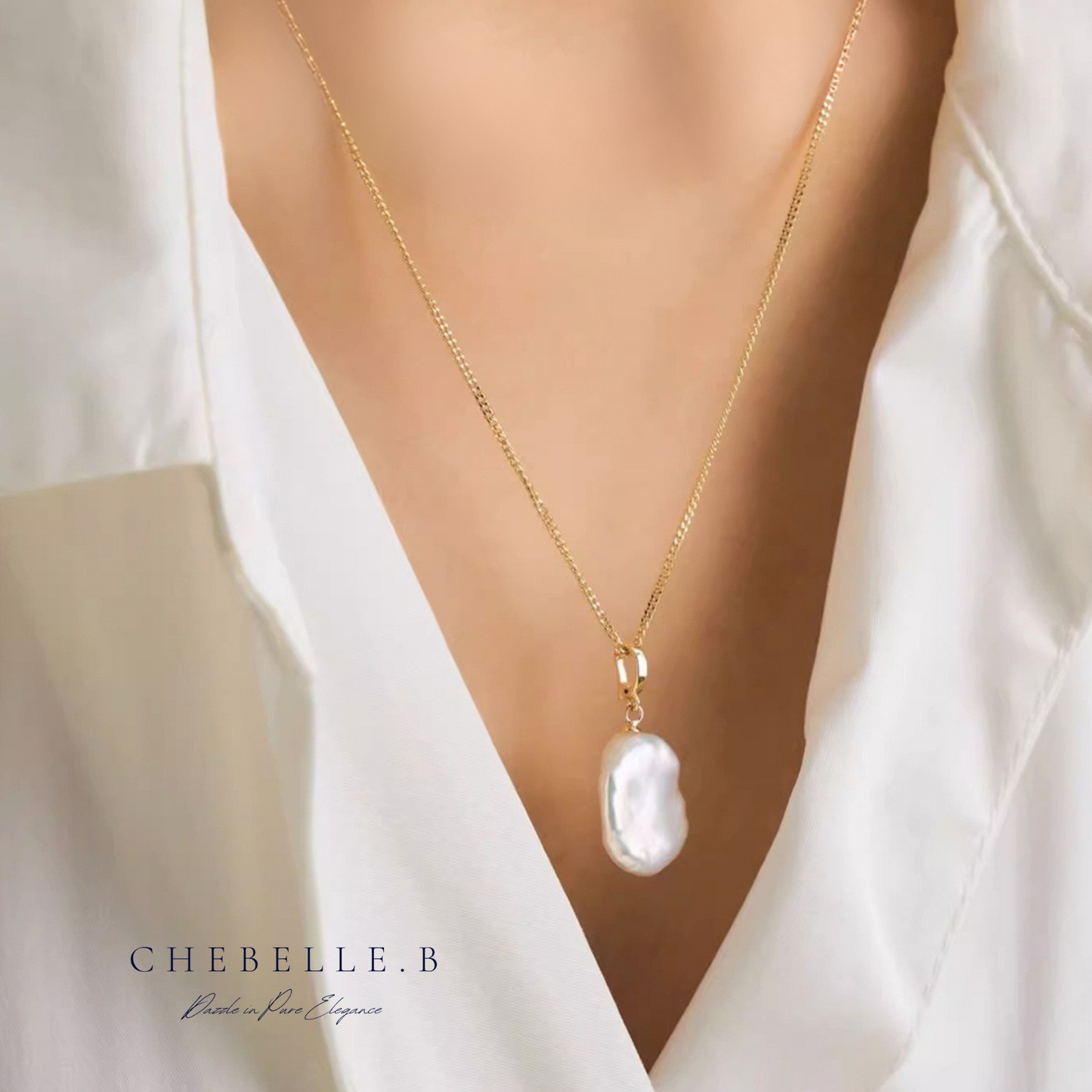 Natural Baroque Irregular Pearl Necklace