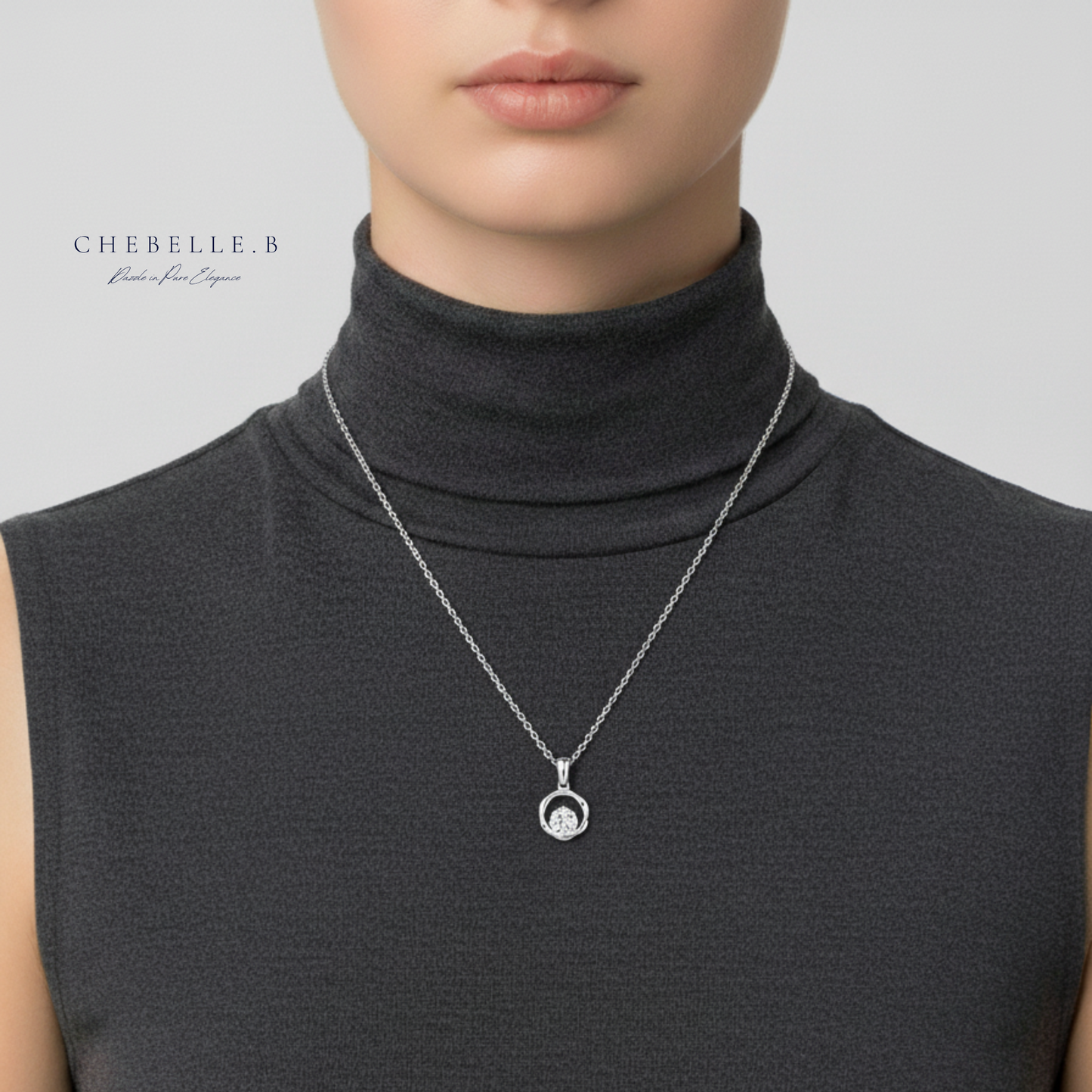 Ruban Infini S925 1-Carat Moissanite Möbius Pendant Necklace