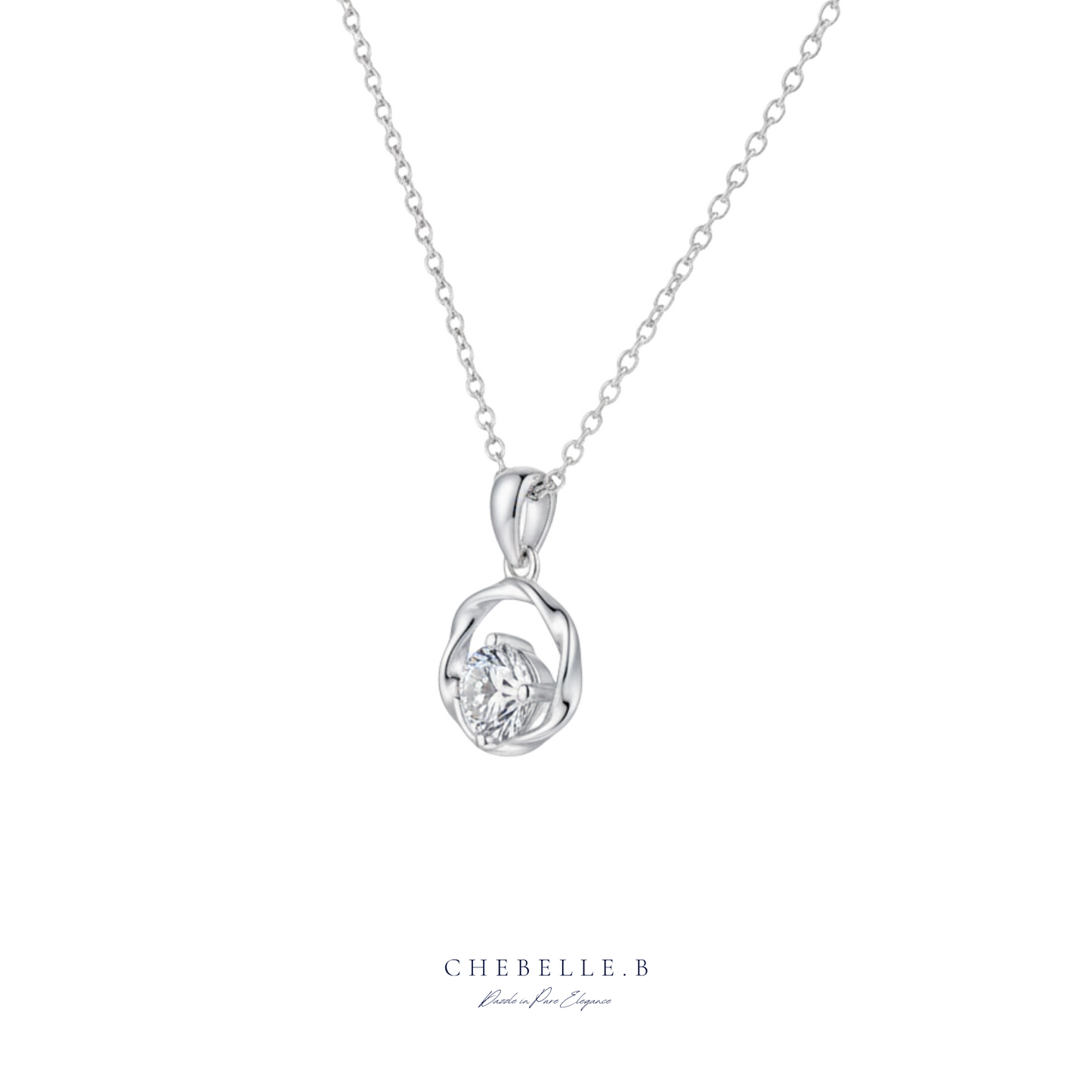 Ruban Infini S925 1-Carat Moissanite Möbius Pendant Necklace
