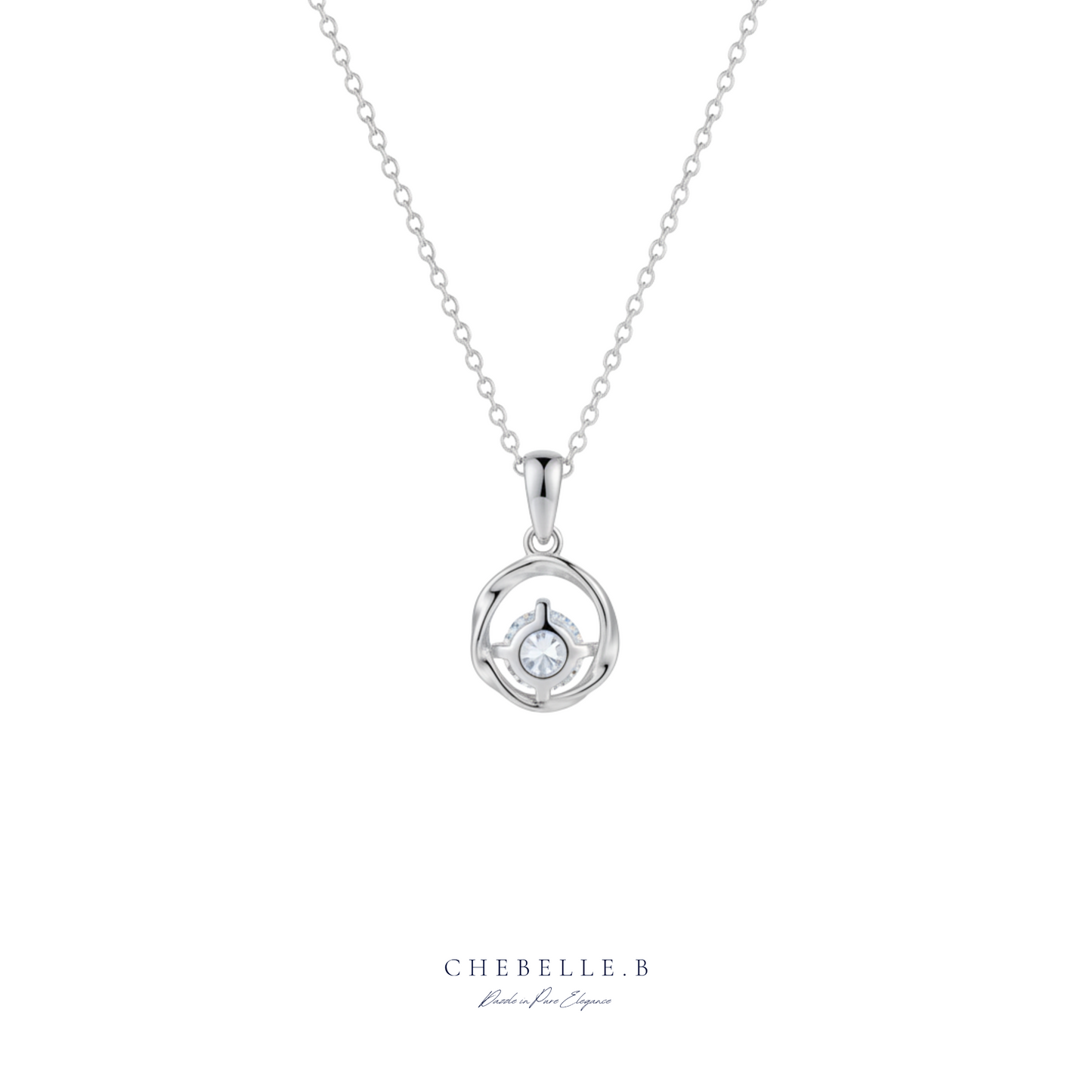 Ruban Infini S925 1-Carat Moissanite Möbius Pendant Necklace