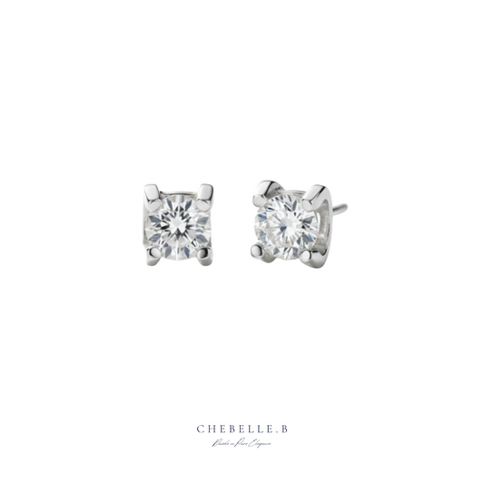 Le Taureau Céleste 1-Carat Moissanite Earrings in S925 Sterling Silver