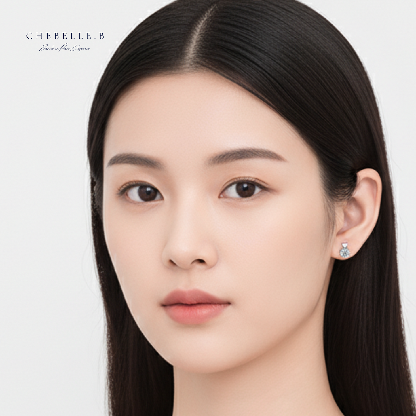 Cœur Brillant | 0.5ct Moissanite Heart Stud Earrings