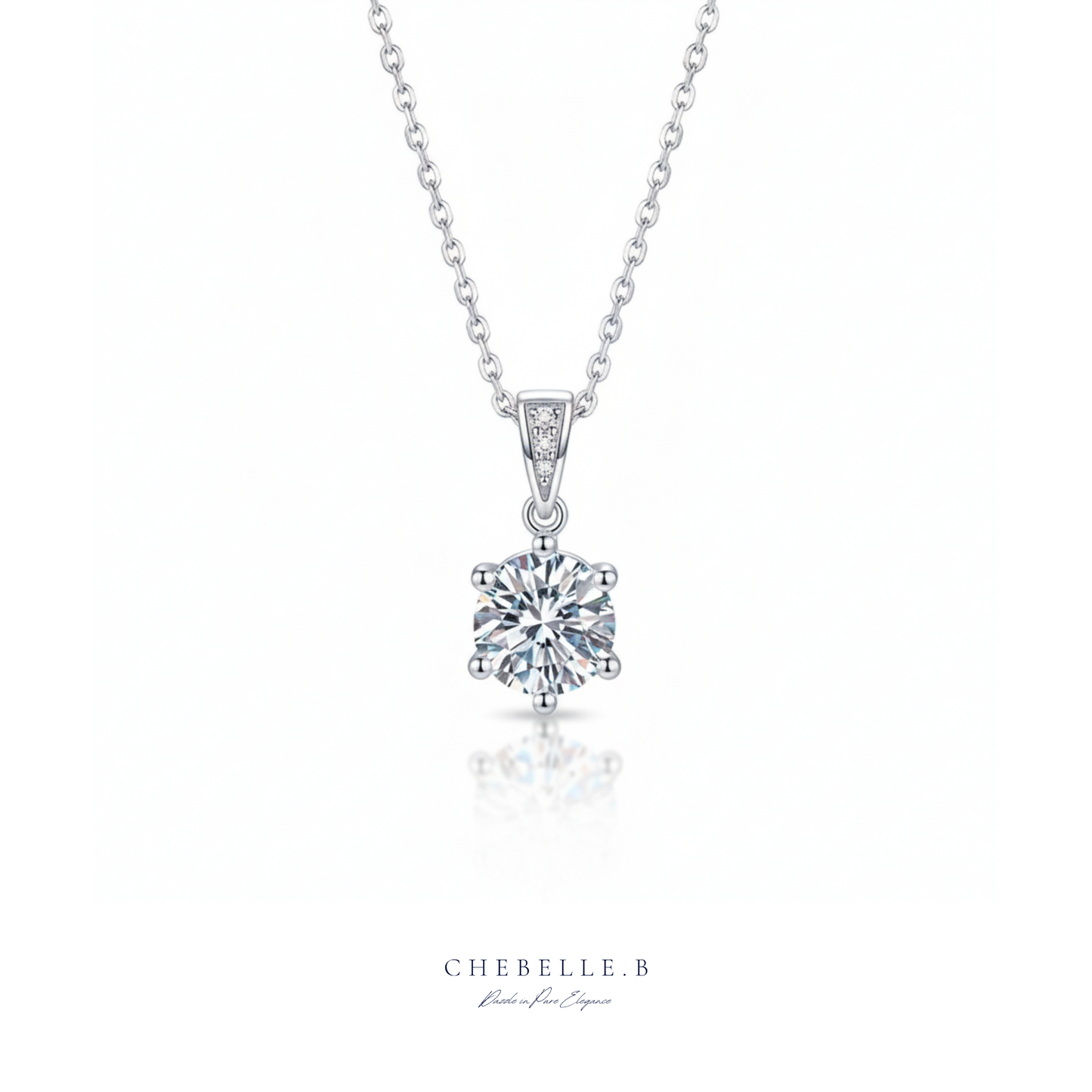 Lueur Pure 1.0ct Moissanite Pendant Necklace
