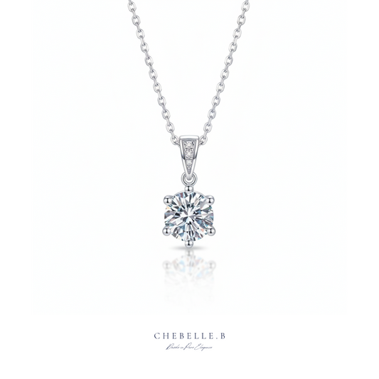 Lueur Pure 1.0ct Moissanite Pendant Necklace