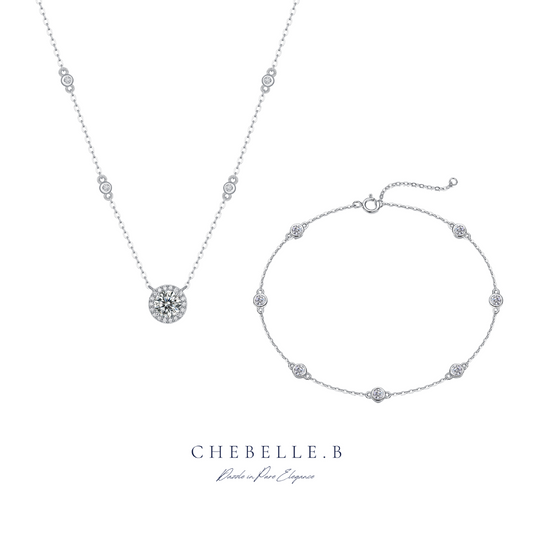 925 Sterling Silver Moissanite Meteorite Rain Set