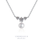 S925 Sterling Silver Freshwater Pearl 0.9-Carat Moissanite Necklace