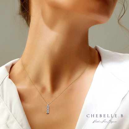 S925 Sterling Silver Tricolor 0.5-Carat Moissanite Necklace