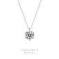 S925 Sterling Silver Simple Six-Prong Pendant Necklace with 1-Carat Moissanite