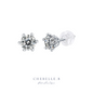 Minimalist S925 Sterling Silver 0.5-Carat Moissanite Six-Prong Stud Earrings