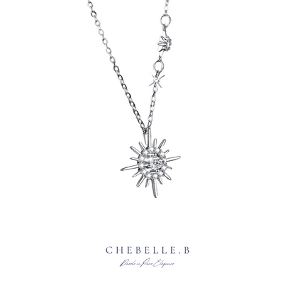 S925 Sterling Silver Tassel Star Moissanite Necklace