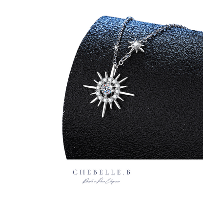S925 Sterling Silver Tassel Star Moissanite Necklace