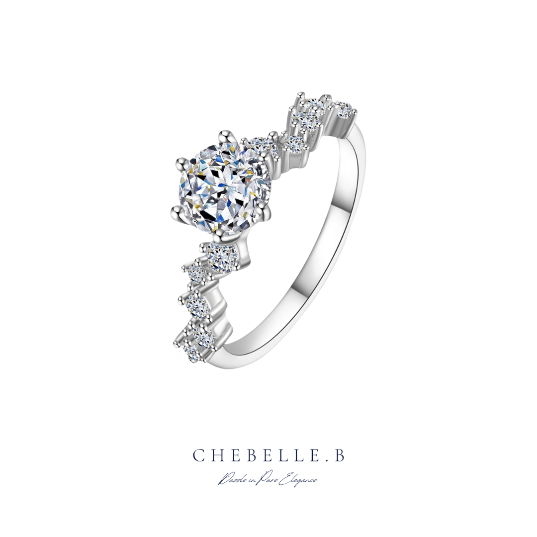 S925 Moonlit Radiance 1-Carat Moissanite Ring