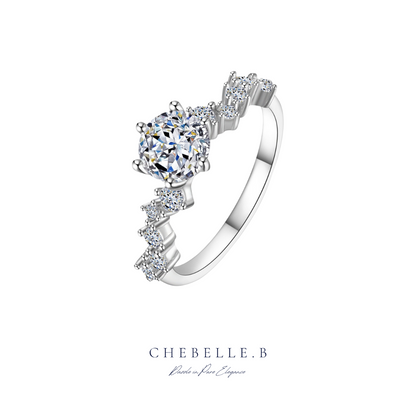 S925 Moonlit Radiance 1-Carat Moissanite Ring
