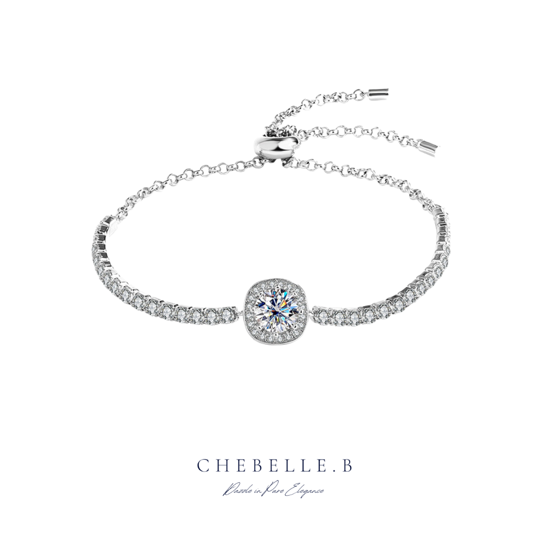 Starry Sky 1-Carat Moissanite & Gemstone S925 Sterling Silver Bracelet