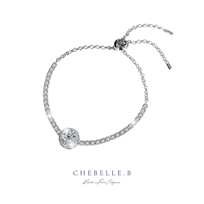 Starry Sky 1-Carat Moissanite & Gemstone S925 Sterling Silver Bracelet