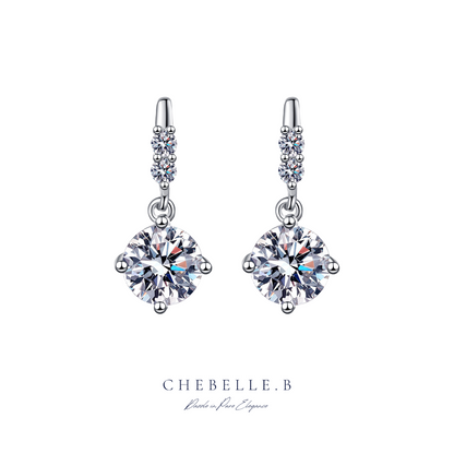 S925 Moissanite 1-Carat Tassel Dynamic Earrings