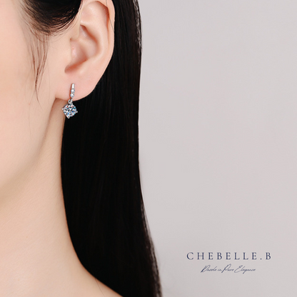 S925 Moissanite 1-Carat Tassel Dynamic Earrings