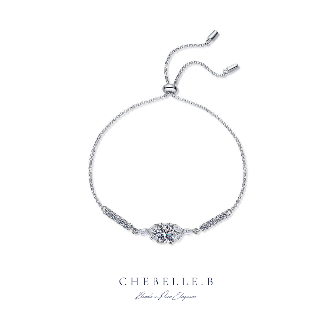 S925 Sterling Silver Blooming Starflower 1-Carat Moissanite Bracelet