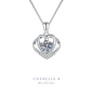 S925 Sterling Silver Hearts in Harmony 1-Carat Moissanite Necklace