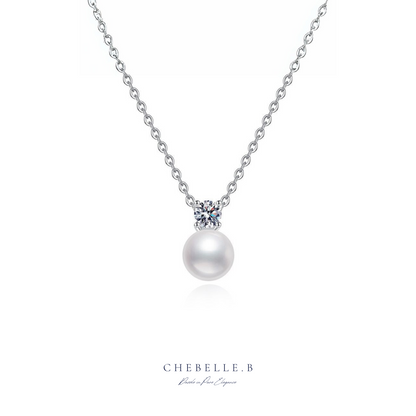 Perle Étoilée | Freshwater Pearl & 0.3-Carat Moissanite Necklace