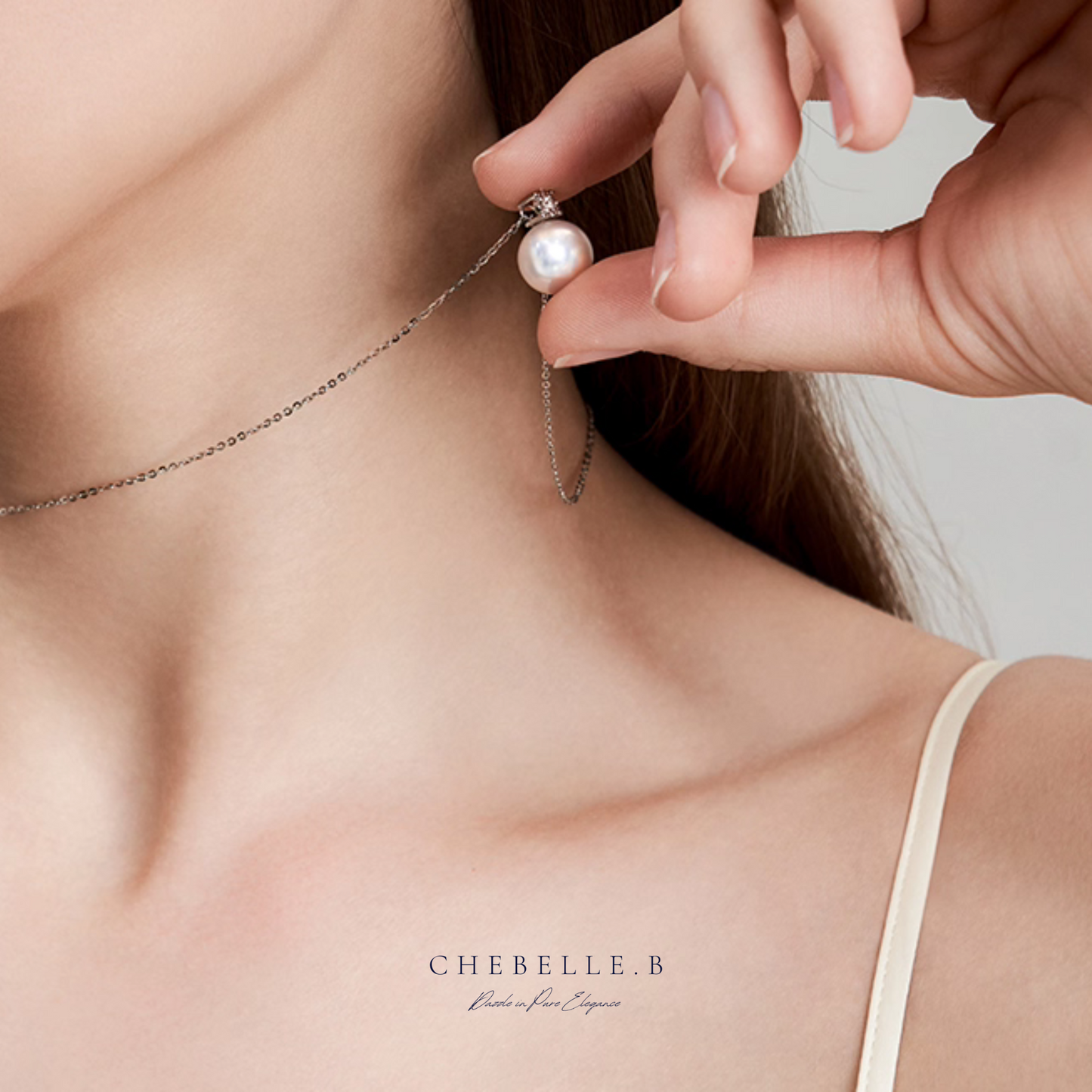 Perle Étoilée | Freshwater Pearl & 0.3-Carat Moissanite Necklace