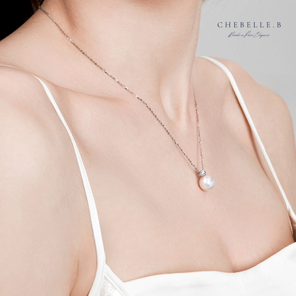 Perle Étoilée | Freshwater Pearl & 0.3-Carat Moissanite Necklace